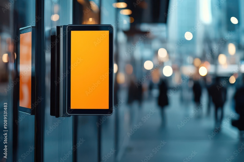 mockup template. LED sign advertising template mockup on a storefront mockup template. LED sign advertising template mockup on a storefront