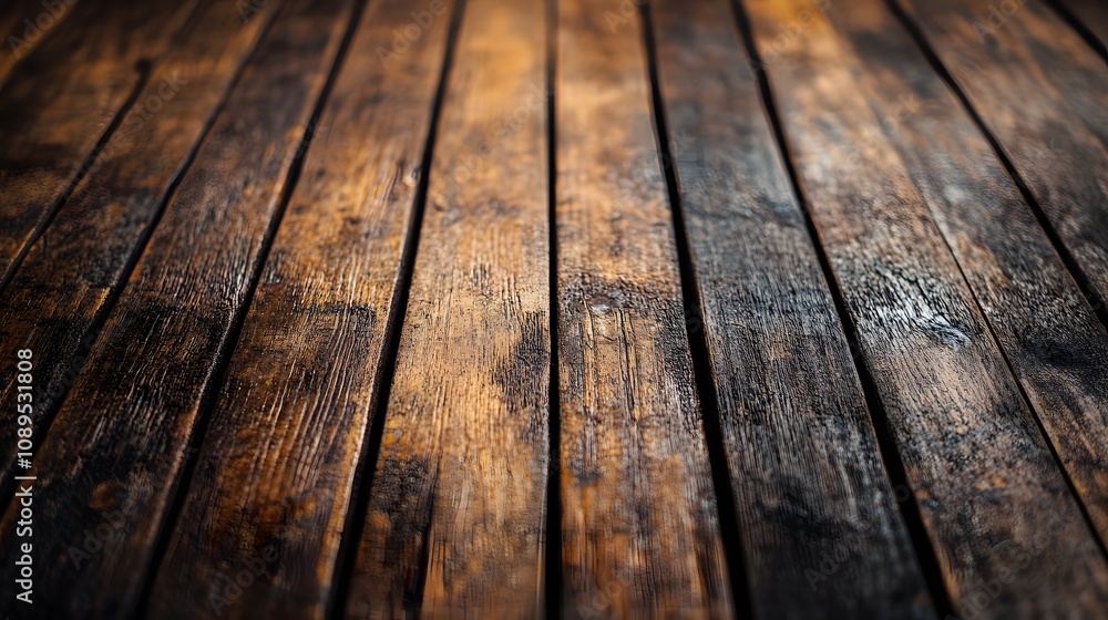 Richly textured wooden planks create a warm, inviting atmosphere. Richly textured wooden planks create a warm, inviting atmosphere.