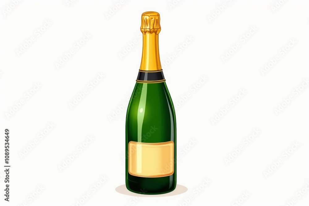 Celebrate in Style with This Elegant Green Champagne Bottle Illustration Perfect for Invitations, Greetings, or Party Decorations Celebrate in Style with This Elegant Green Champagne Bottle Illustration Perfect for Invitations, Greetings, or Party Decorations