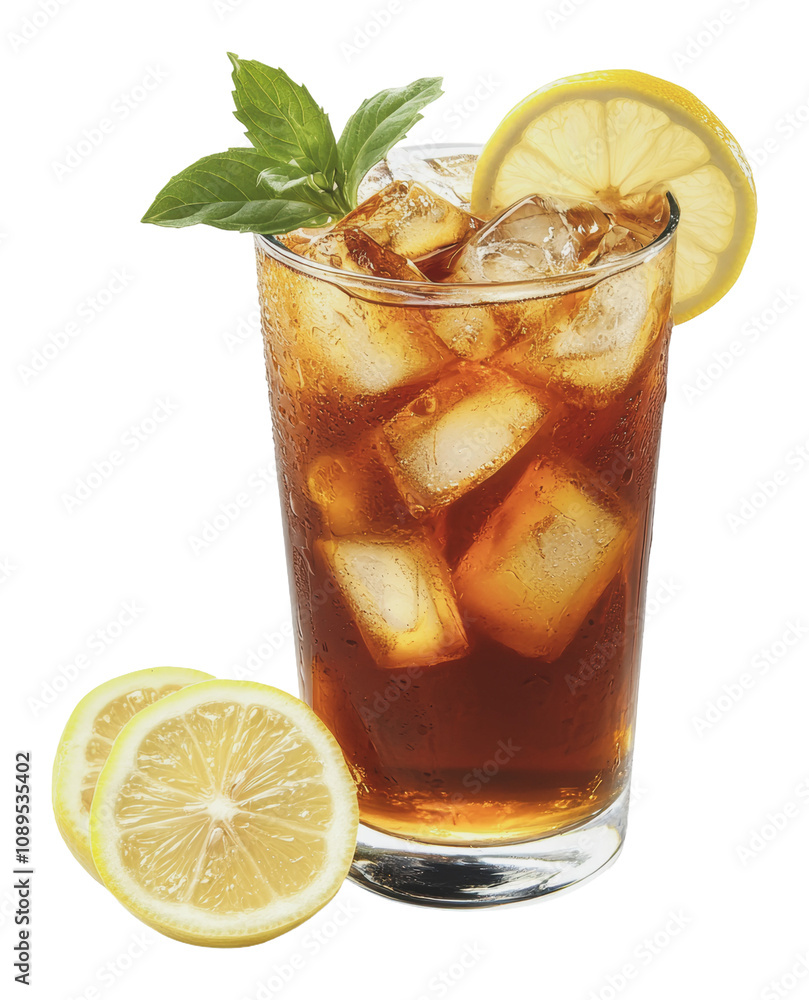 PNG Lemon basil iced tea refreshment PNG Lemon basil iced tea refreshment