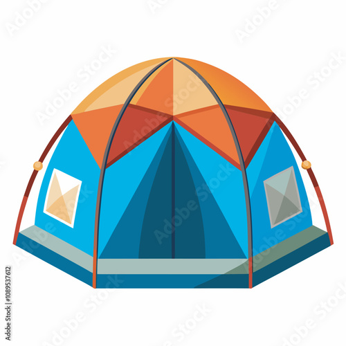tent on a white background
