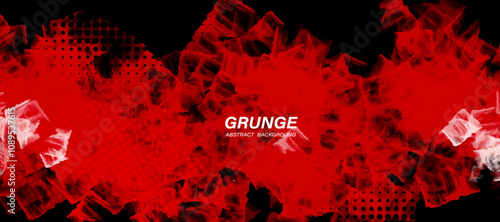 Abstract black and red dirty grunge texture background.	
