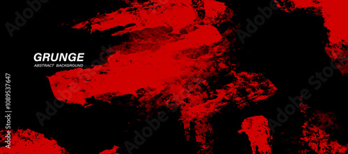 Abstract black and red dirty grunge texture background.	
