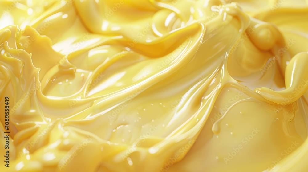 Close-up shot of a yellow cake with creamy icing, perfect for food and baking photography Close-up shot of a yellow cake with creamy icing, perfect for food and baking photography