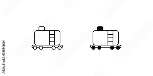 tanker set icon with white background vector stock illustration