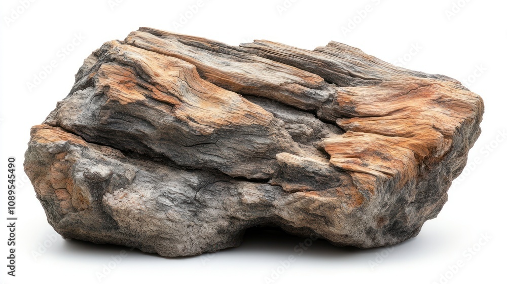 Petrified wood isolated on white background. Petrified wood isolated on white background.