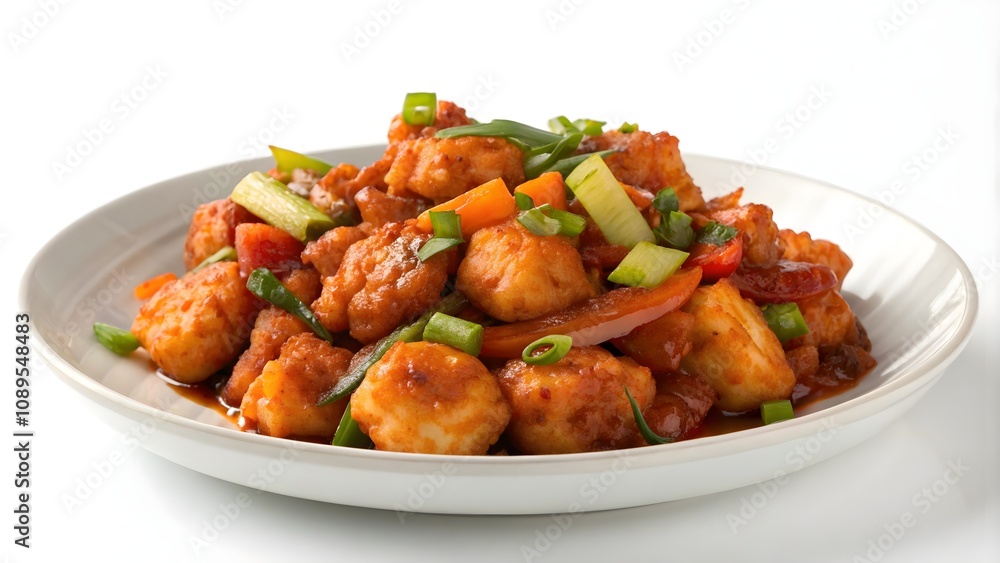 Gobi Manchurian crispy cauliflower, delicious Gobi Manchurian on plate isolated
Gobi Manchurian crispy cauliflower, delicious Gobi Manchurian on plate isolated