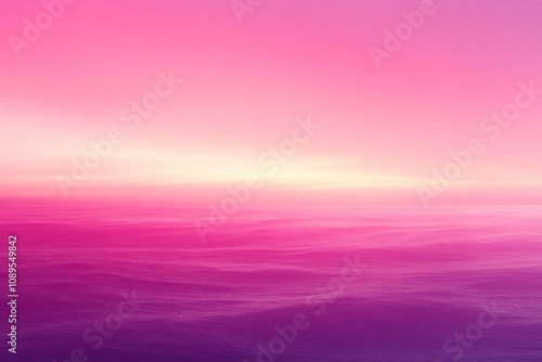 Pink and Purple Ocean Sunset Sky Scene