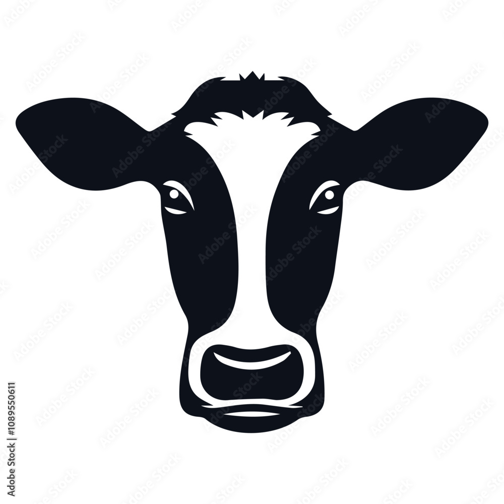 Vector of cow head design on white background Vector of cow head design on white background