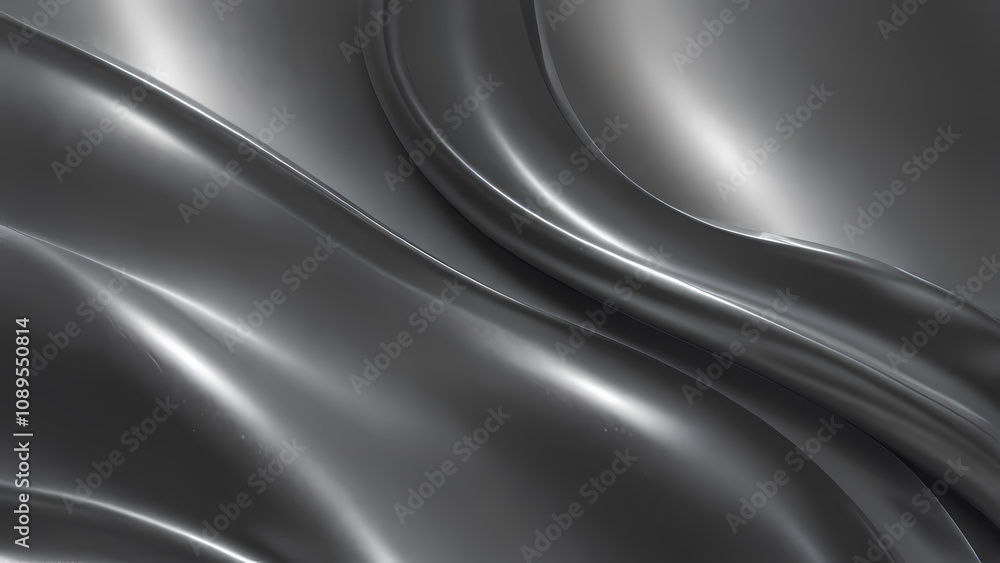 Fototapeta premium a modern, flowing abstract background using silver and metallic tones