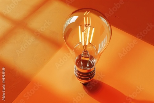 A single light bulb sits on a table, ready for use