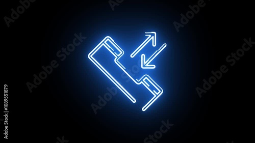 computer icon animation with neon effect