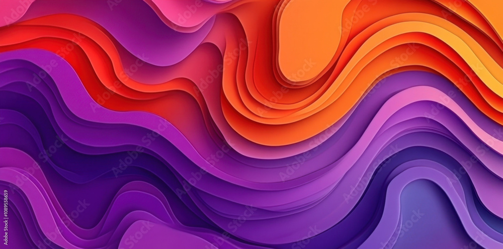 Abstract wavy layers in vibrant colors create a dynamic visual texture. Abstract wavy layers in vibrant colors create a dynamic visual texture.