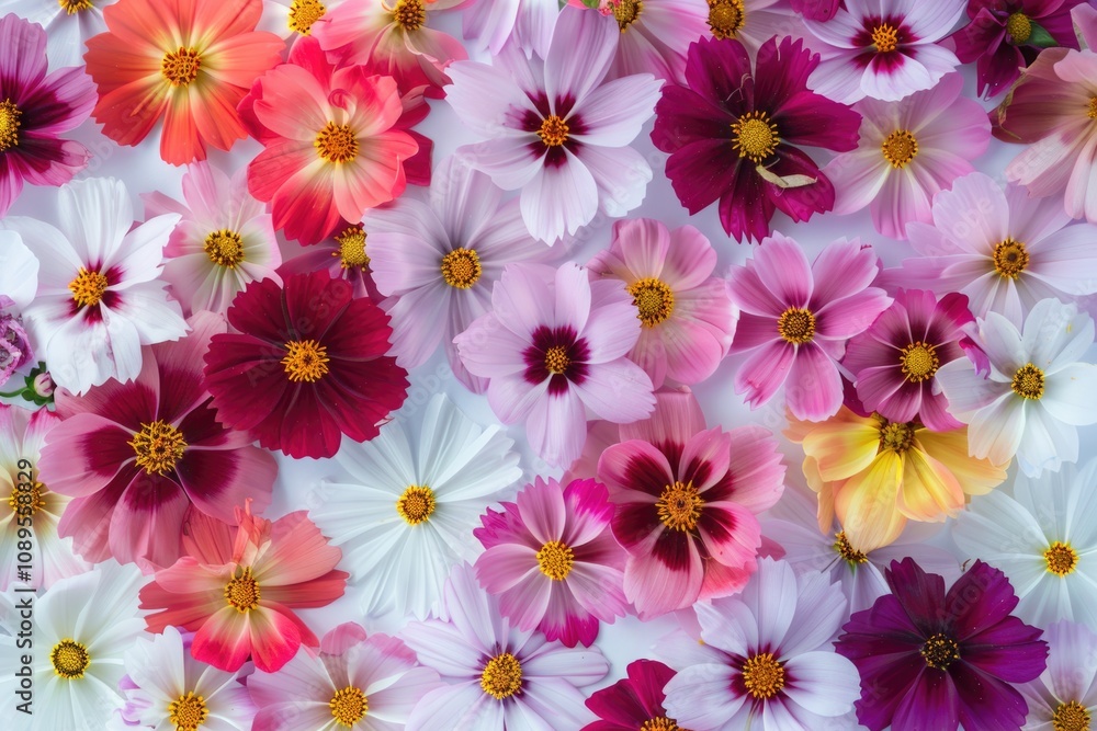 Fresh and colorful flowers arranged together Fresh and colorful flowers arranged together