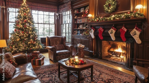 Wallpaper Mural Warm Holiday Ambiance in Cozy Room Torontodigital.ca