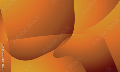 This image features an abstract design with a warm color palette, primarily shades of deep red, orange, and brown. The composition includes smooth, overlapping, curving shapes and gradients, creating 