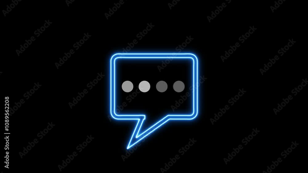 Massege icon animation with white background Massege icon animation with white background