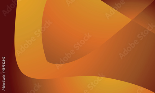 This image features an abstract design with a warm color palette, primarily shades of deep red, orange, and brown. The composition includes smooth, overlapping, curving shapes and gradients, creating 