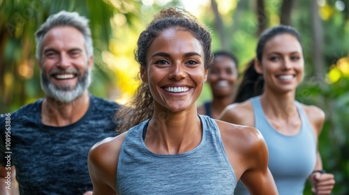 Multiracial Youthful Fitness Enthusiasm in Outdoor Workout Setting for Health Promotion. Generative ai