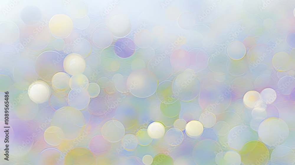 Obraz premium Abstract Pastel Circles Soft Background Design