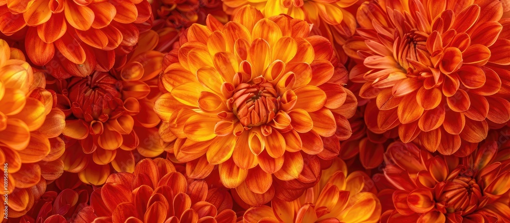 Yellow Red Chrysanthemum Bloom In Summer Yellow Red Chrysanthemum Bloom In Summer