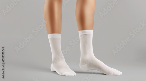 long white socks on female legs