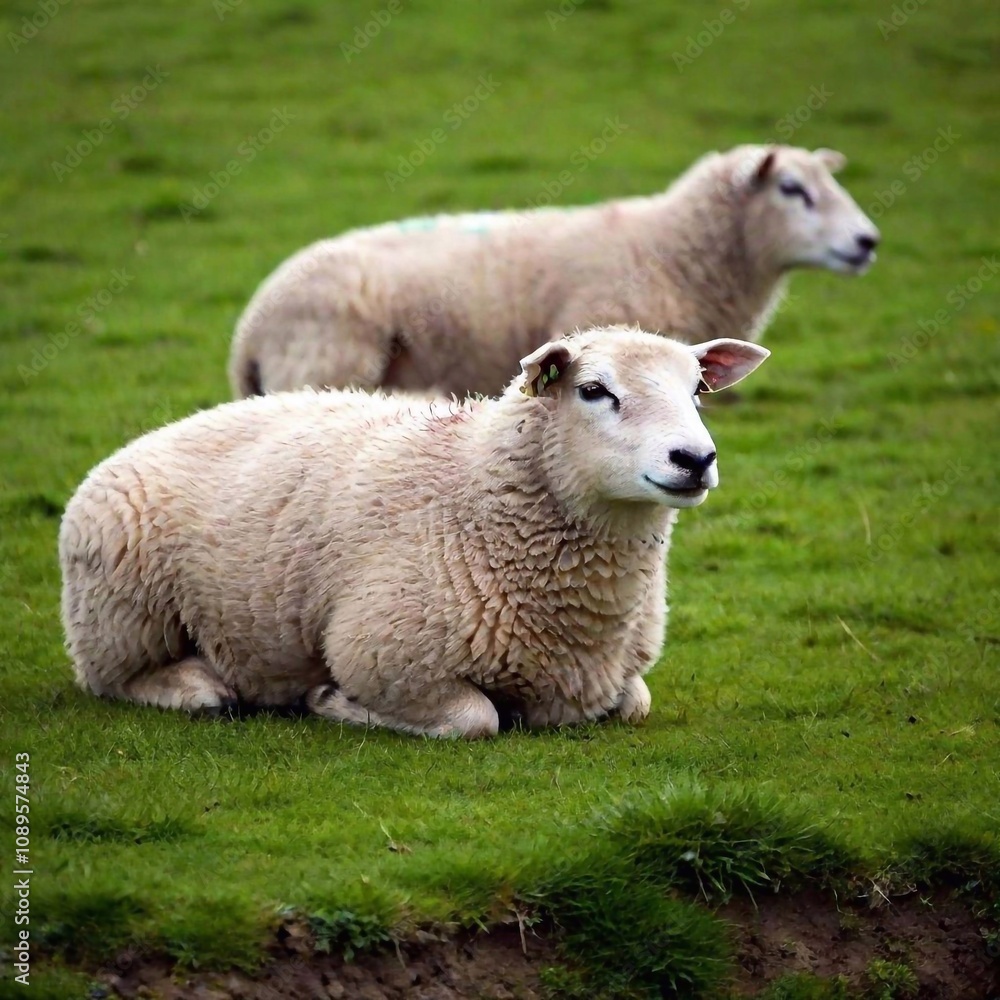 Fototapeta premium sheep in the field