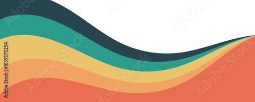 Abstract background of colorful wavy lines