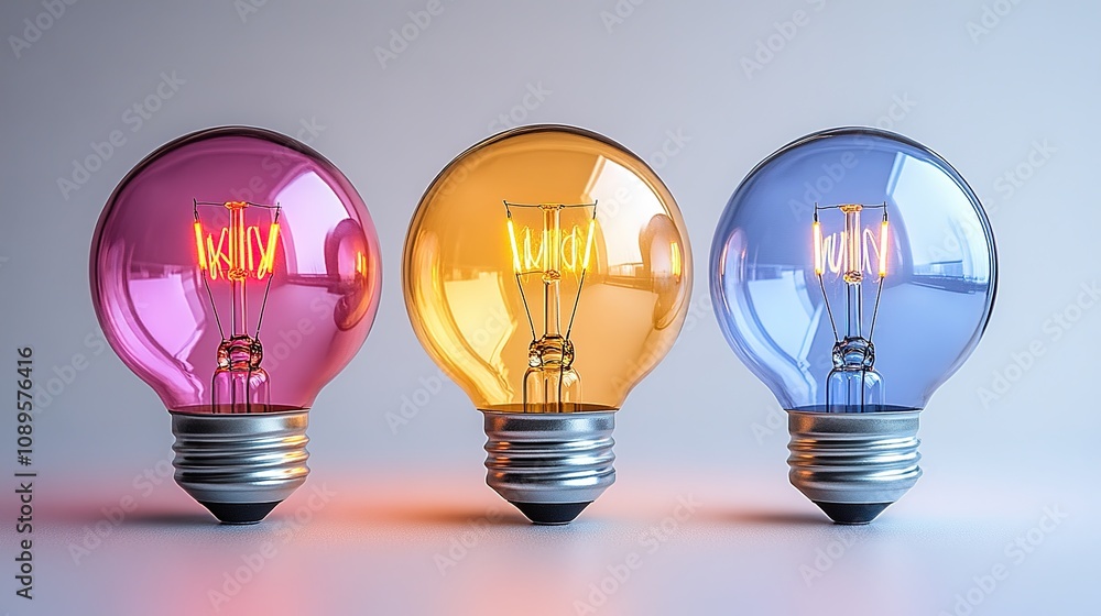 colored light bulbs in lgbt style on a white background colored light bulbs in lgbt style on a white background