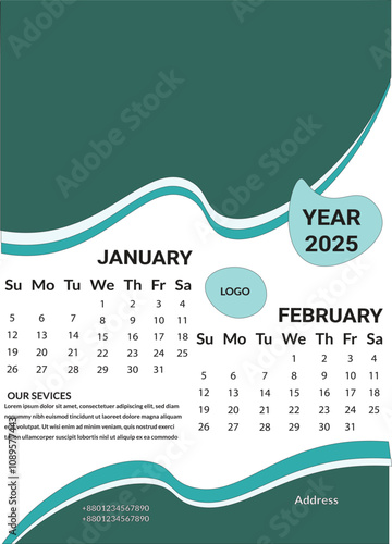 Wall Calendar for 2025