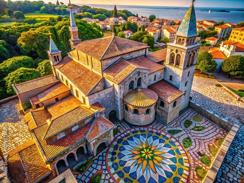 Croatia's St. Euphrasius Basilica: Minimalist architecture, spiritual haven. photo