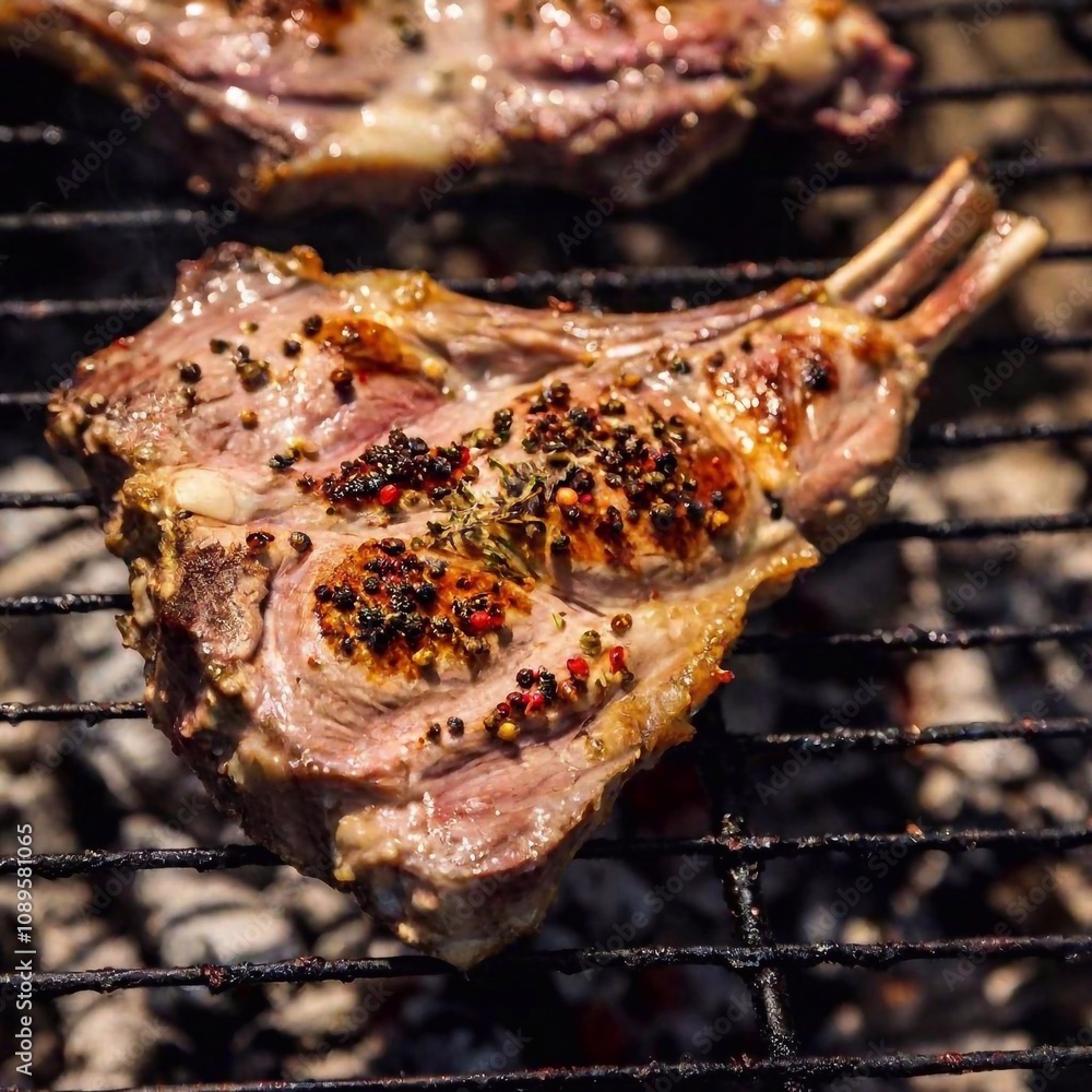 Foto lamb from the grill barbecue
