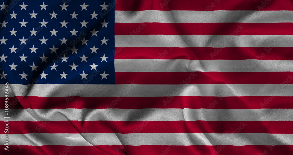 Obraz premium American flag, USA flag, American flag waving, American flag background, American flag texture, vintage American flag, patriotic flag, American flag with eagle, American flag, American flag grunge