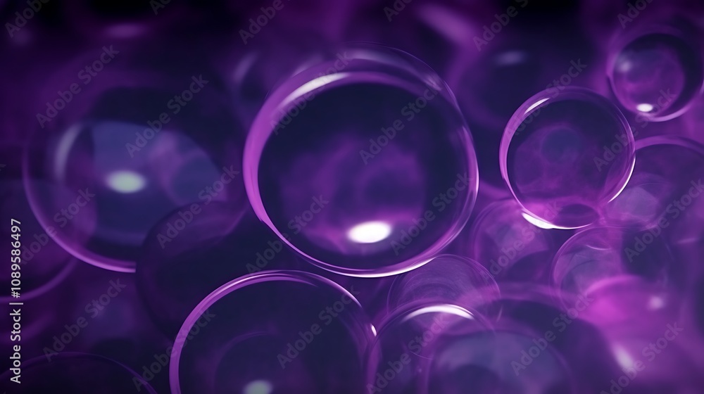 Abstract Purple Bubbles Deep Space Nebula Abstract Purple Bubbles Deep Space Nebula