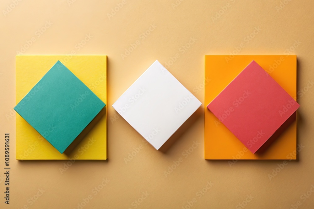 Elevate your branding with these three minimalist empty square business card templates, showcased on a bone-colored background, ideal for effective marketing presentations. Elevate your branding with these three minimalist empty square business card templates, showcased on a bone-colored background, ideal for effective marketing presentations.