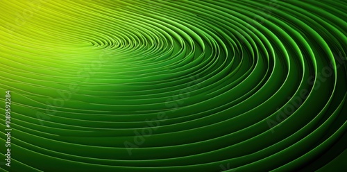 Abstract Green Curving Layers Design