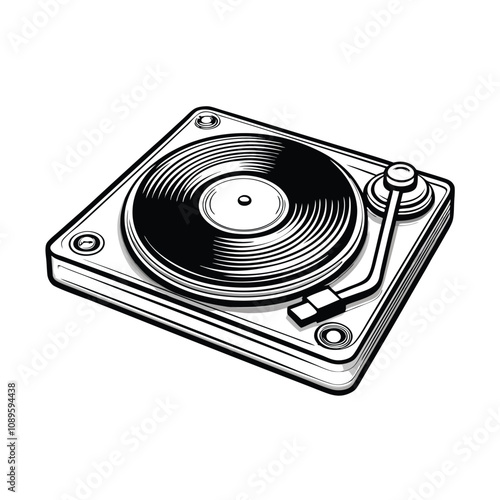 editable-stroke-vector-of-a-vintage-record-player- (1).eps