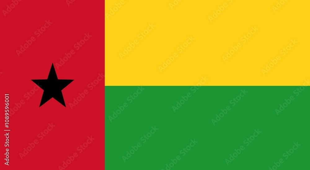 Naklejka premium flag guinea bissau national country