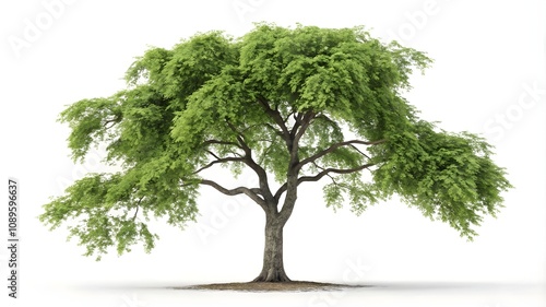 Camperdown Elm Tree Isolated on White Background, Elm Tree on White Background  
 photo