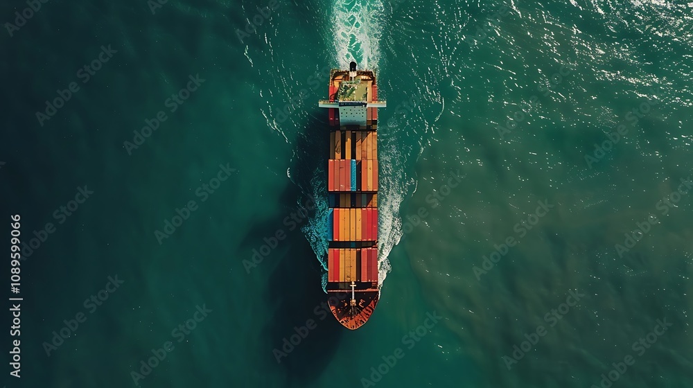 Ocean freight transportation by container ship Ocean freight transportation by container ship