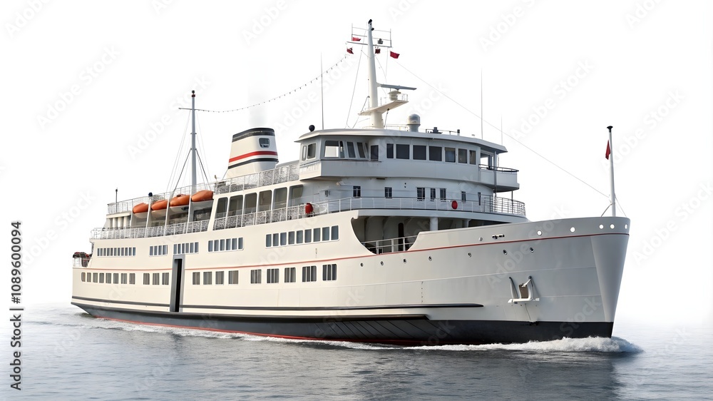 Ferry Ship Isolated on White Background, Ferry Boat on White Background
Ferry Ship Isolated on White Background, Ferry Boat on White Background