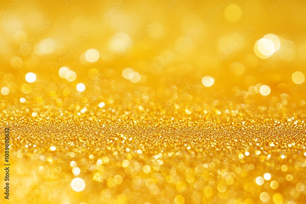 Bright yellow background with shimmering dots in gold Bright yellow background with shimmering dots in gold