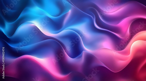 Abstract background blue and purple gradient wave