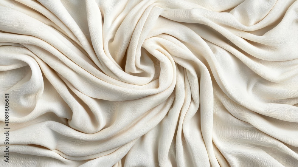 Swirling cream-colored fabric texture. Swirling cream-colored fabric texture.