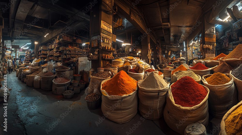 street stall with spices street stall with spices