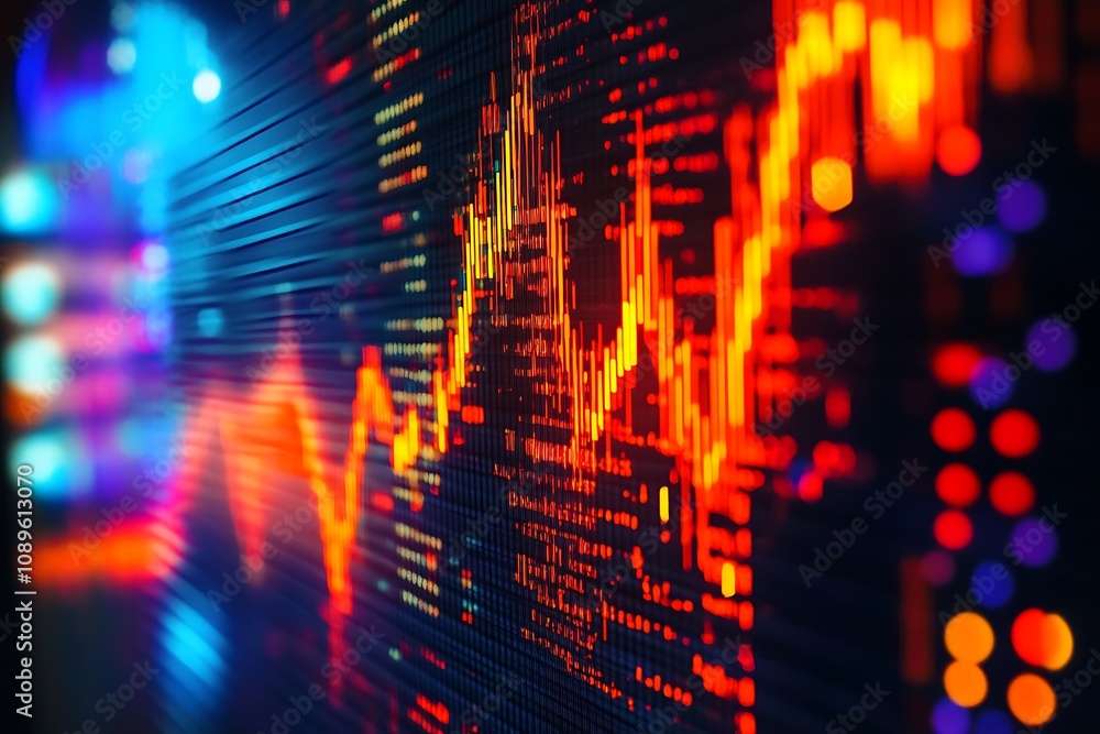 Digital financial performance on screen Digital financial performance on screen
