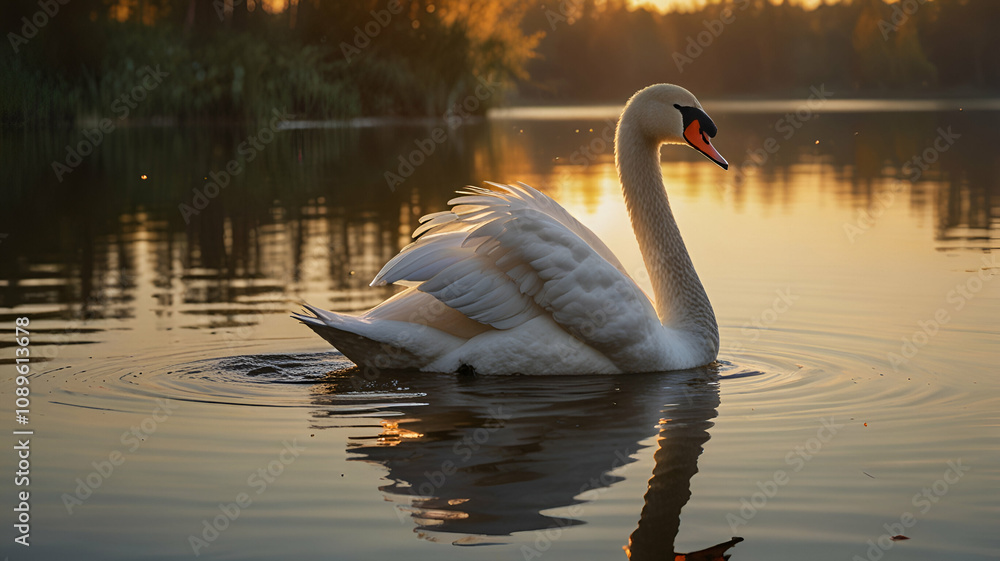 Fototapeta premium swan bird 
