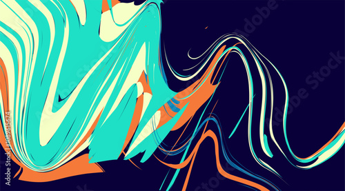 Abstract geometric background. The poster with the flat figures. Vector illustration.