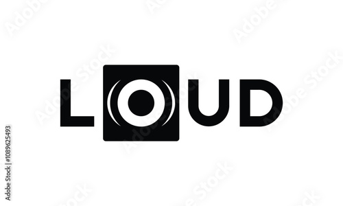 Loud Typography Logo Design Graphic Icon