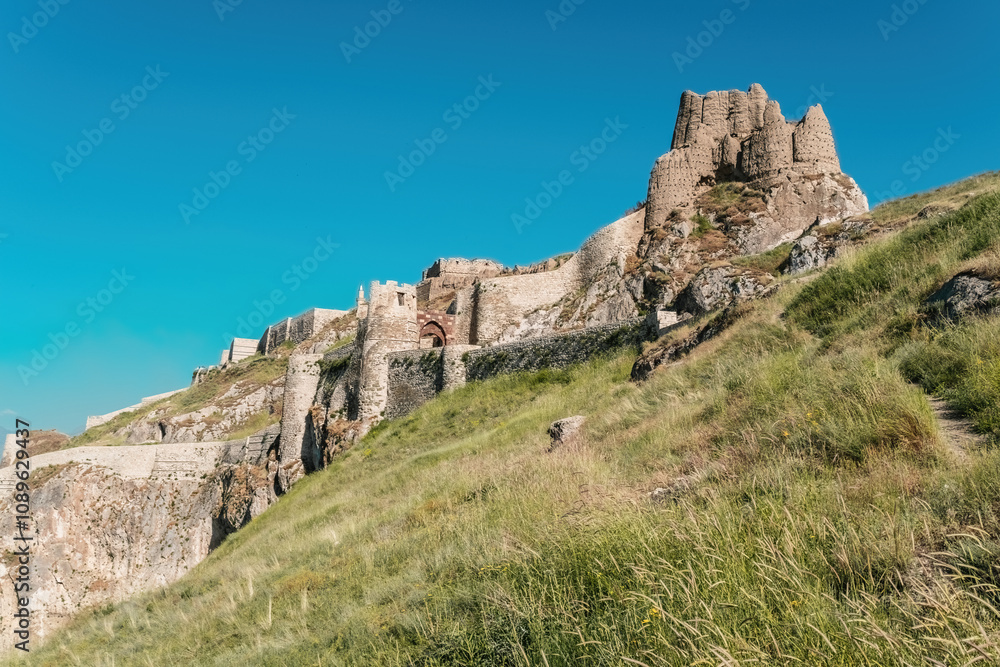 Hosap Castle located in Van, Turkey. The castle stands in all its glory at the highest point of the city. Hosap Castle located in Van, Turkey. The castle stands in all its glory at the highest point of the city.